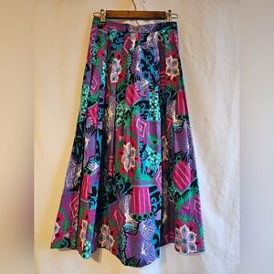 Vintage Cyrano Skirt Size 6 Multi Color Maxi